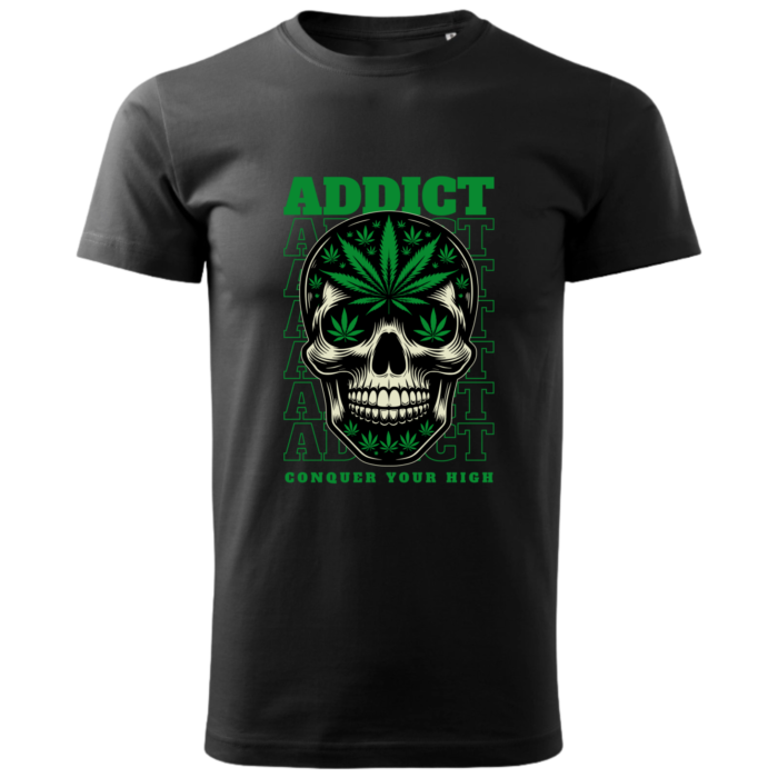 Skull Cannabis Addict